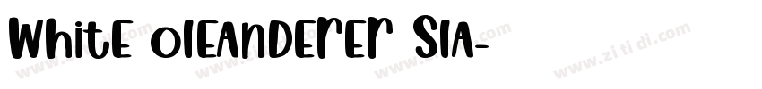 white oleanderer sla字体转换